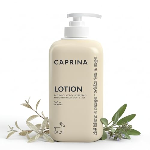 Goat’s Milk Body Lotion with White Tea & Sage - 500ml, Hydrating & Nourishing for Dry Skin