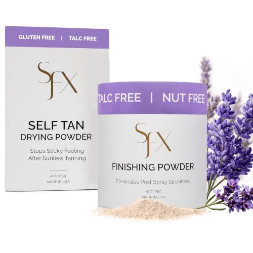 SunFX Lavender Haze Setting Powder for Post Spray Tan Talc-Free Vegan 4 Oz - Variation of Lavender Haze / 4 Ounce Pack of 1