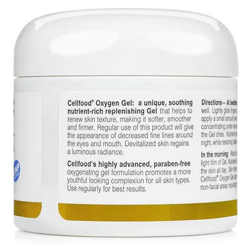 Cellfood Oxygen Gel 2 Ounce - Nutrient-Rich Moisturizer for Skin Rejuvenation & Fine Line Reduction