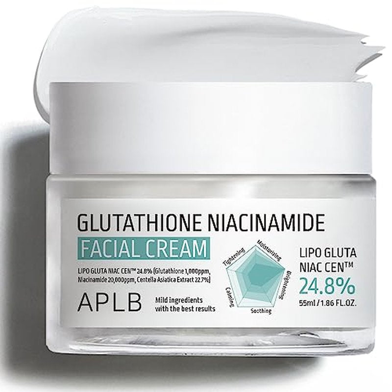 APLB Glutathione Niacinamide Facial Cream | LIPO GLUTA NIAC CEN¢â 24.8% 1.86 FL.OZ/Korean Skincare, Deep hydration, Niacinamide, Improve skin elasticity, Improve skin texture