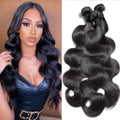 MIDOOT Body Wave Hair Bundles 18 Inch Black 3 Pack Brazilian Virgin Human Hair