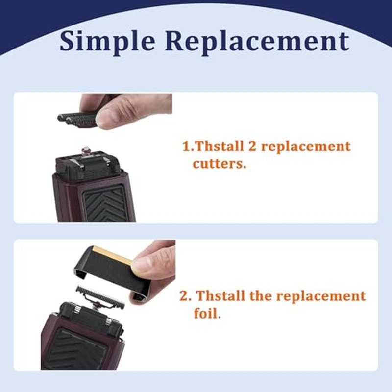 4-Pack Replacement Foil & Cutter Bar Compatible with Wahl Super Close Shaver ? Professional for 7031-100 & 7043-100 Models, Red (5 Star Series Finale)