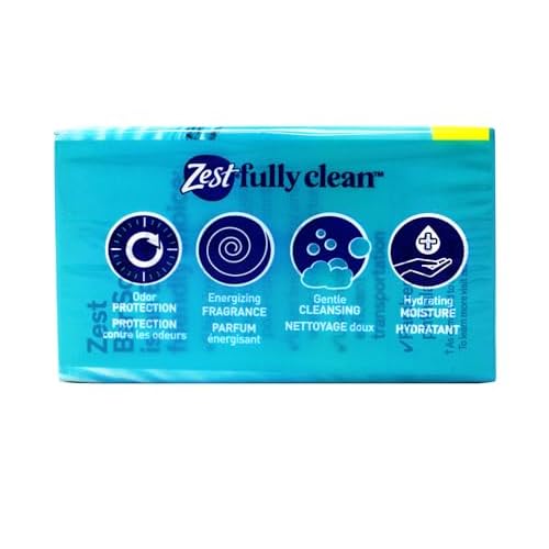 Zest Refreshing Aqua Deodorant Bar Soap with Vitamin E, Rinses Germs Away, 2 ct, 4.12 oz Each (Pack of 3)