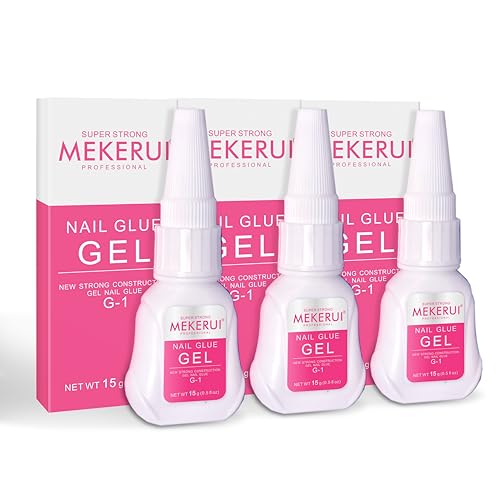 Super Strong Nail Glue for Press on Nails Resists Dripping and Clogging. It Dries Rapidly in 7 Seconds sans UV Light, Offers Long Lasting 30+ Days, is Waterproof, and Meets Professional Salon