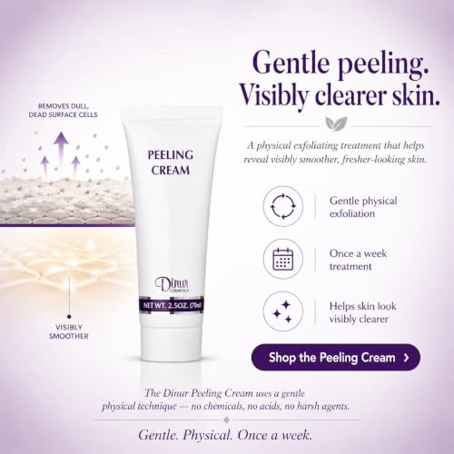 Dinur Cosmetics Exfoliating Peeling Cream 2.5 oz - Gentle Dead Cell Removal, Clearer Skin - Pack of 1