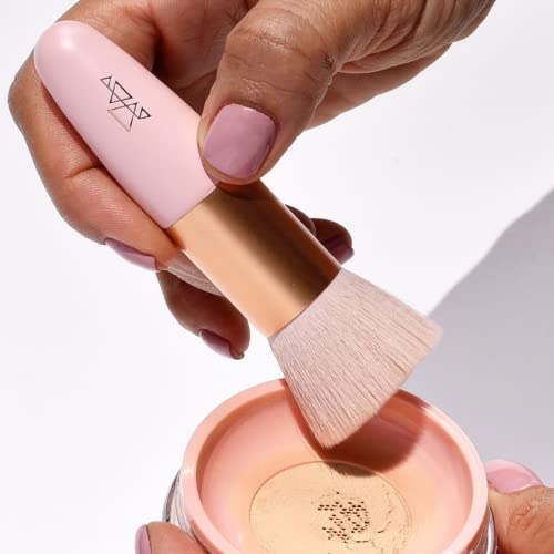 Vegan Flat Blending Makeup Brush for Loose Powder - The Good Mineral