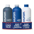 Huron Shower Kit - Citrus + Eucalyptus 3-Piece Body Wash, Shampoo & Conditioner Set