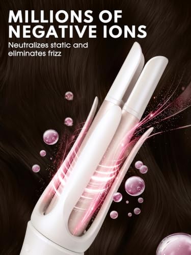 AraSyleon Automatic Hair Curler with 9cm Ceramic Barrel - White, For Medium to Long Hair