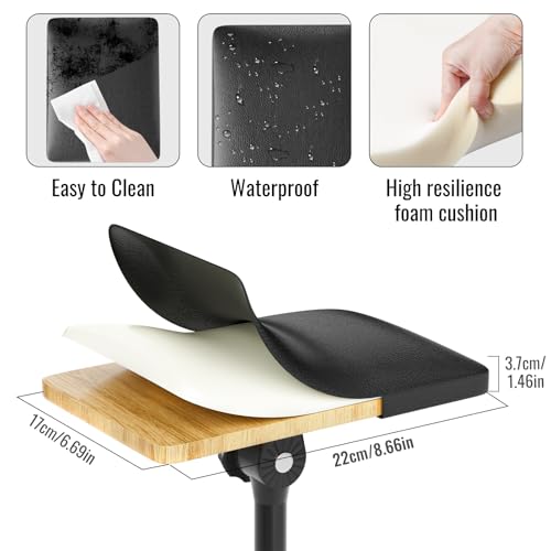 Adjustable Tattoo Arm Rest with 180° Tilt and Soft Sponge Pad for Studio