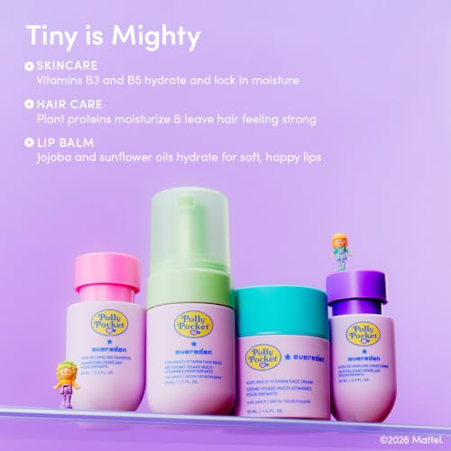 Kids Skincare & Haircare Gift Set with Lip Balm - Polly Pocket Variation