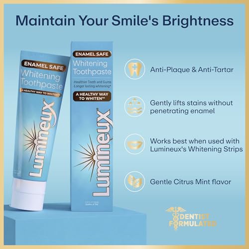 Lumineux Whitening Starter Set with 7 Treatment Strips & 2-Pack Toothpaste - 1 Month Supply
