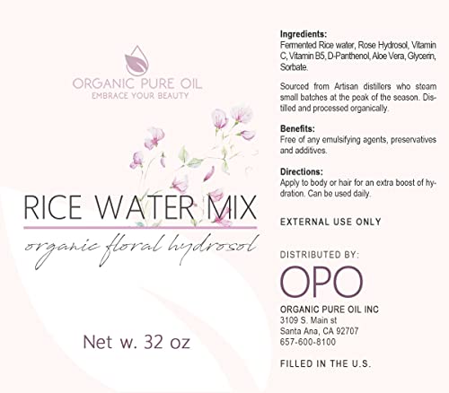 Rice Water Hair Growth Spray - 32 Fl Oz Extra Strength Herbal Mist & Conditioner