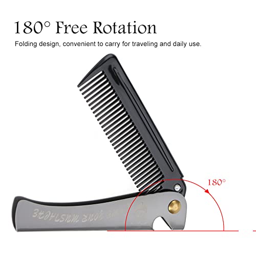 Folding Pocket Moustache Shaping Comb