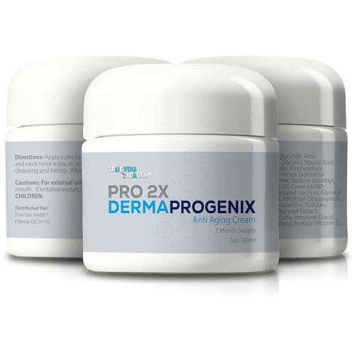 True You Health Derma Progenix Anti-Aging Face Moisturizer with Collagen & Vitamin C - 2 Month Supply