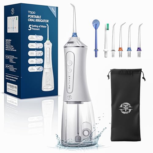 Cordless Water Dental Flosser with 5 Modes & 300ML Tank – Rechargeable Oral Irrigator for Teeth & Gums