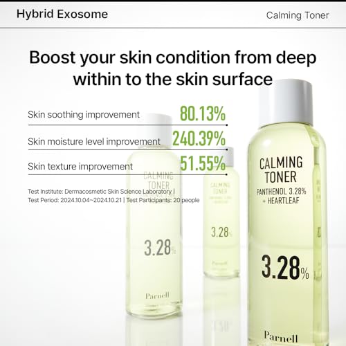 Parnell Panthenol 3.28% Heartleaf Calming Toner (6.76 Fl Oz / 200ml) | Korean Hydrating Toner with B5, Heartleaf & Centella | Ceramide & Hyaluronic Acid for Soothing Redness