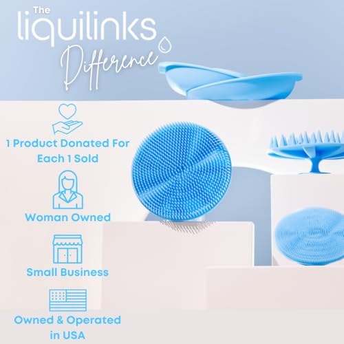 Silicone Spa Gift Set for Face & Body - Sky Blue Beauty Kit with Buffers & Exfoliator - Hypoallergenic, Durable, All Skin Types