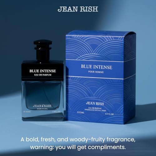 Jean Rish Blue Intense Eau de Parfum for Men 100ml - Woody Fragrance