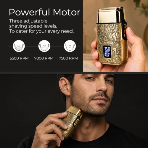 Electric Foil Shaver for Men - Face & Neck Grooming, Adjustable Speed