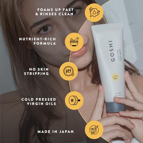 GOSHI Gentle Foaming Vitamin Face Wash 4 oz | Vitamin E & Plant Oils
