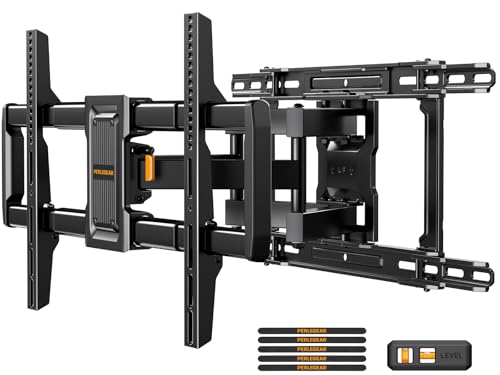 Perlegear Full Motion TV Wall Mount for 42–97 inch TVs up to 132 lbs (Fits 42–97", 24" Wood Stud)