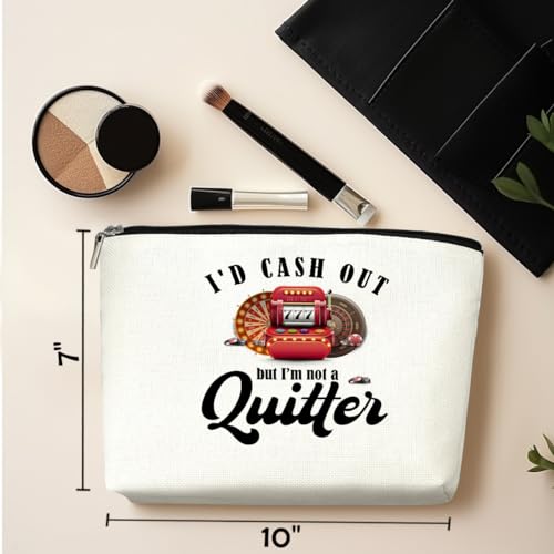 Funny Gambler Casino Slot Machine Makeup Bag Cosmetic Bag Inspired Gambler Gifts Gambling Casino Lover Gift for Women Friend Mom Grandma Aunt Nurse Retirement Christmas Birthday Friendship Gifts
