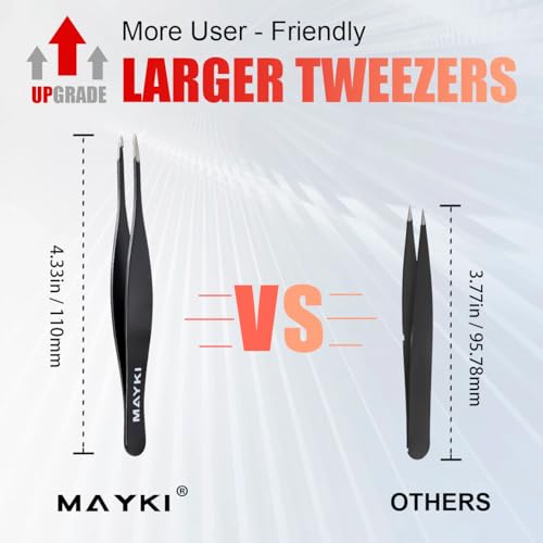 Initial M Tweezers with Mirror for Women Facial Hair, Best Gifts for Teen Girl/Daughter/Friend/Mom/Bridesmaid/Wife/Girlfriend, Unique Gift for Birthday/Anniversary/Mothers Day/Valentines Day/Christmas