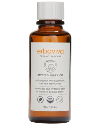 Erbaviva Organic Stretch Mark Oil 4 Fl Oz - Nourishing Pregnancy Body Oil