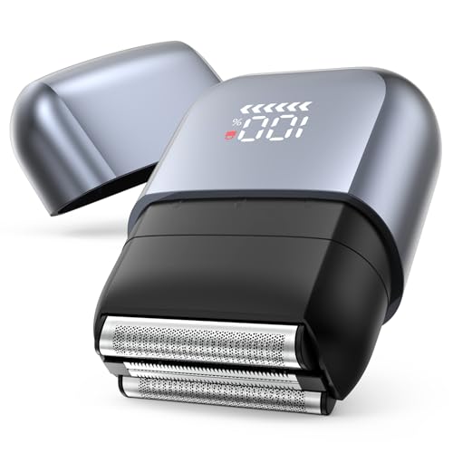Men's Electric Foil Shaver - Waterproof USB-C Rechargeable Mini Razor with Floating Blades