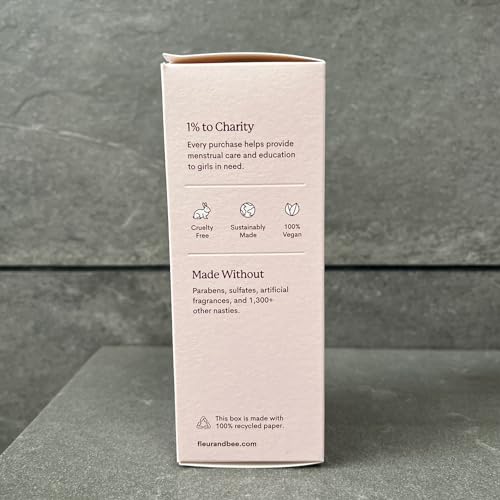FLEUR & BEE Face Wash | 100% Vegan & Cruelty Free | Non Drying, Gentle, Daily Use | Dermatologist Tested Facial Cleanser with Natural and Organic Ingredients | So Clean (3.7 Fl Oz)