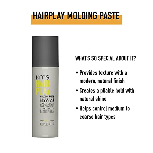 KMS Hair Play Molding Paste 3.3 Fl Oz - Texturizing, Pliable Hold & Natural Shine - Unisex - Variation of THIS listing