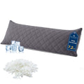 KISSKI Cooling Body Pillow for Adults Dark Gray Adjustable Memory Foam Long Pillow
