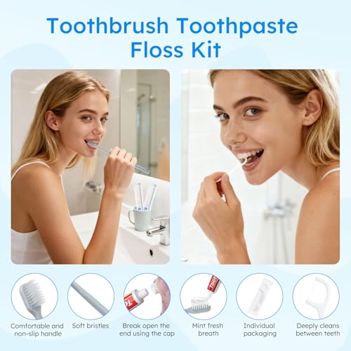 Bulk Travel Hygiene Kits 50 Sets Individually Packaged Personal Care Travel Set