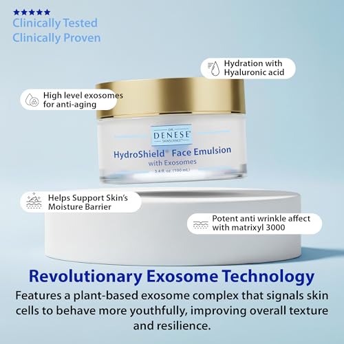 Dr. Denese HydroShield Face Emulsion with Exosome - 3.4 oz Hydrating Night Moisturizer
