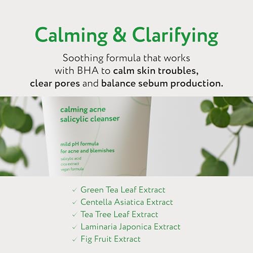 Face Republic Acne Clear & Protect - Calming Acne Salicylic Cleanser + Purity Sun Essence | Salicylic Acid, Centella Asiatica Foam Cleanser | SPF 50 Broad Spectrum UV Sunscreen | Vegan Korean Skincare