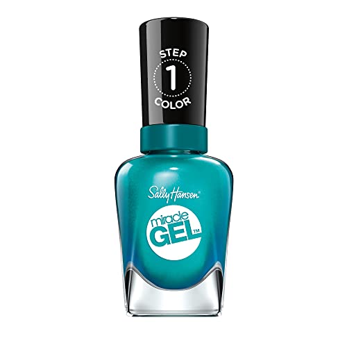 Sally Hansen Miracle Gel¢â, Combustealble, Long Lasting, Gel-Like Formula, No UV Lamp Needed, Blue Nail Polish