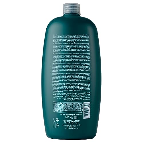 ALFAPARF MILANO Semi di Lino Reconstruction Reparative Sulfate Free Shampoo for Damaged Hair - Color Safe - Repairs, Restores Fiber & Elasticity - Paraben Free - Vegan (33.8 oz)