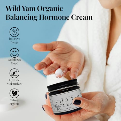 Wild Yam Cream, Wild Yam Cream Organic for Hormone Balance,Natural Night Sweats for Man & Women Promoting Perimenopause & Menopause Support