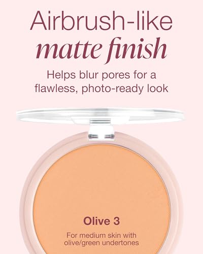 Mineral Fusion Pressed Powder Foundation Olive 3 - Natural Matte Finish, 0.32oz