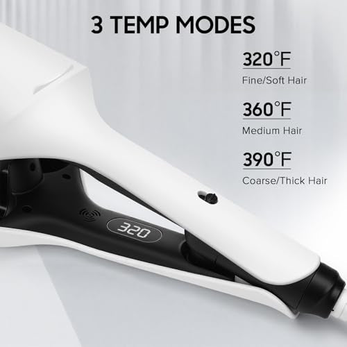 AraSyleon Deep Wave Hair Crimper & Beach Wave Curling Iron, Negative Ion