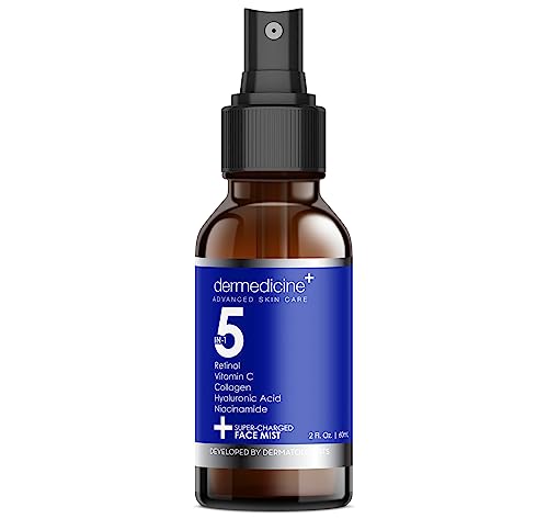 5 in 1 Face Mist with Retinol Vitamin C Collagen - 2 fl oz – Hydrating Toner & Brightening Spray