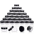 5 Gram Sample Containers With Lids, 200 Count 5ML Jars, Empty Cosmetic Jars for Glitter, Lotion, Cream, Beads - With Labels, Mini Spatulas