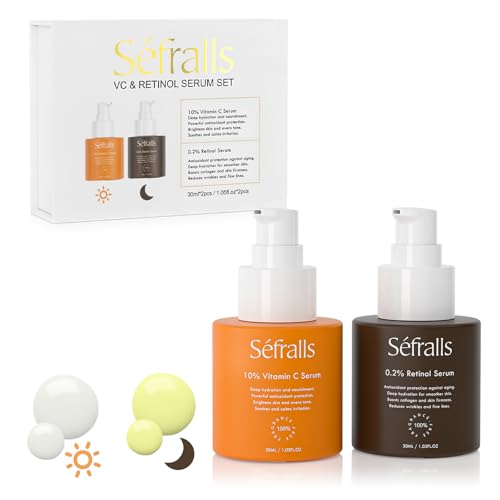 Face Serum Duo ? Retinol Vitamin C ? Anti Aging Skin Care Set for Women, Anti Wrinkle, Smooth, & Firm Skin ? 1 fl oz, 2 Bottles