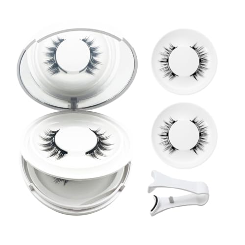 Hunnyfit Magnetic Lashes,Magnetic Eyelashes with Applicator, Magnet Eyelashes Natural Look,Reusable Magnet Lashes No Glue Needed Soft Lashes Kit(Natural+Natural)