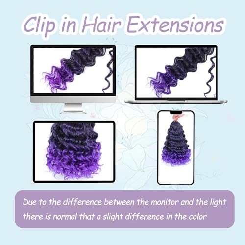Pre-Looped Ocean Wave Crochet Braids Water Wave Hair Short Curly Synthetic 12 Inch - #1B/30/27, Pack of 8