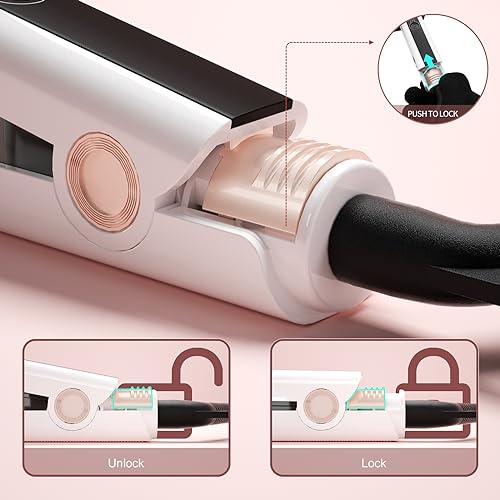 Wet to Straight Hair Straightener - 2.25 Inch Flat Iron with Steam - White