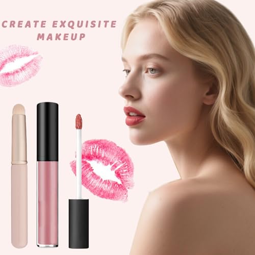 Beryse Lip Stain Oil, Lassi Staining Lip Oil, 12 Colors Cream Texture Lipstick Long-Lasting Waterproof & Moisturizing, Liquid Lip Gloss Set for Women (#5)