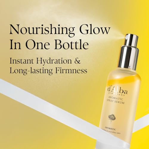 d'alba Piedmont Italian White Truffle Aromatic Spray Serum 4.05 fl oz - Hydrating Face Mist for Skin Elasticity & Glow