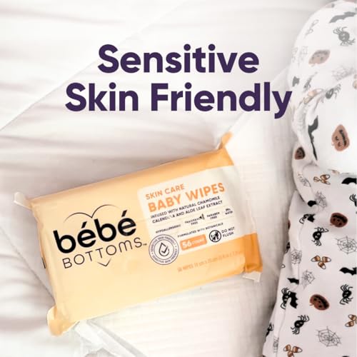 B?b? Bottoms Hypoallergenic Facial Cloth and Baby Wipes - Fragrance & Paraben Free, Sensitive Skin Friendly - Travel Essentials, Baby Essentials - Ideal for On-the-Go Families (224 Count)