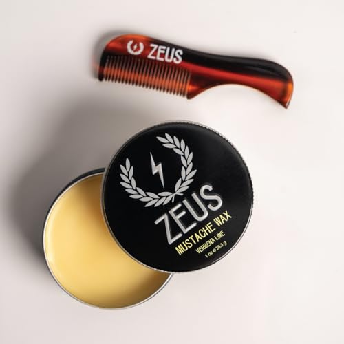 Mustache Wax with Beeswax Shea & Grape Seed Oil - 1 Ounce Pack of 3